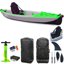 Superior 2021 Factoty Single Seat Wholesale PVC Material Good Price Inflatable Fishing Kayak